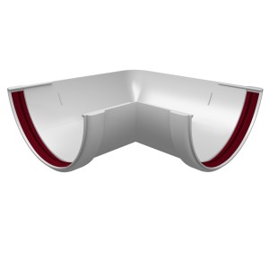 Угол желоба 90 град. ПВХ Grand Line Белый (RAL 9003)